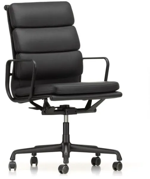 Vitra Soft Pad EA 219 Bürostuhl mit Drehfunktion & Hoher Rücken Nero